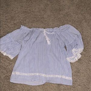 america eagle off the shoulder shirt